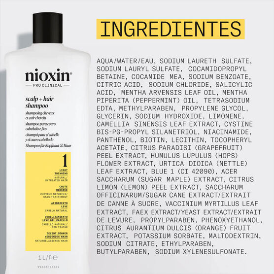 VOLUME & THINNING SISTEMA 1 SHAMPOO-1L
